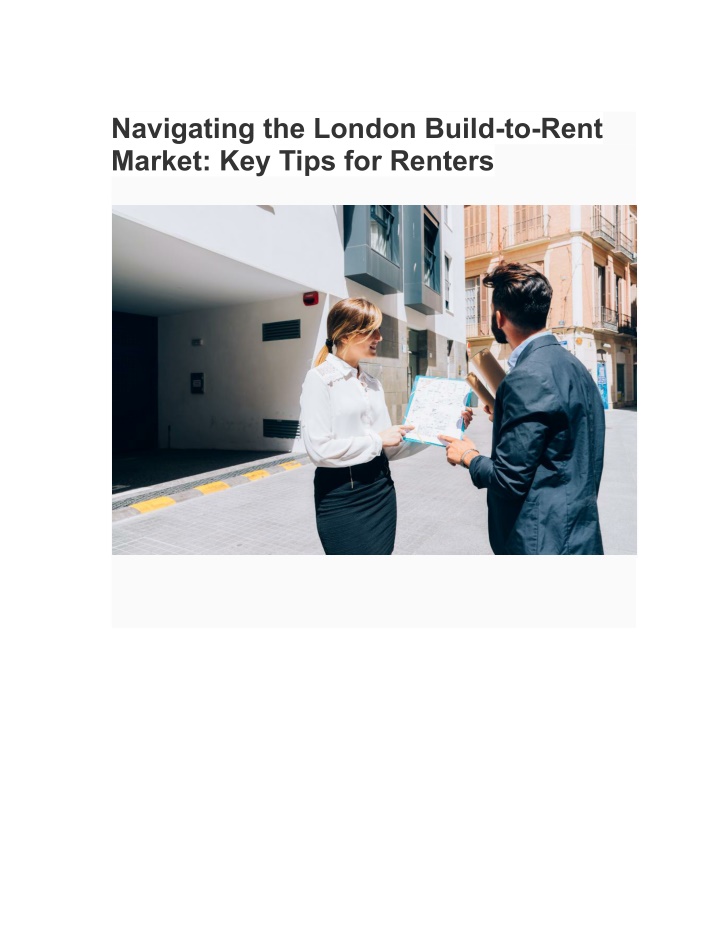 navigating the london build to rent market