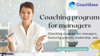 Coaching program for managers