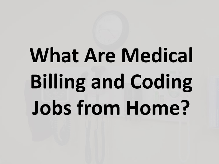 what are medical billing and coding jobs from home