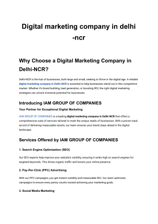 Digital marketing company in delhi -ncr