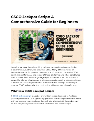 csgo jackpot script a comprehensive guide