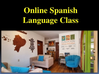 Online Spanish Language Class