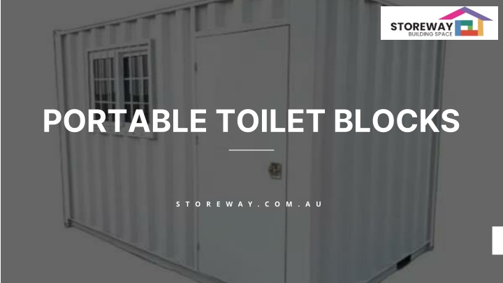 portable toilet blocks