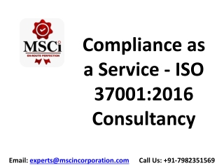 Compliance as a Service - ISO 37001