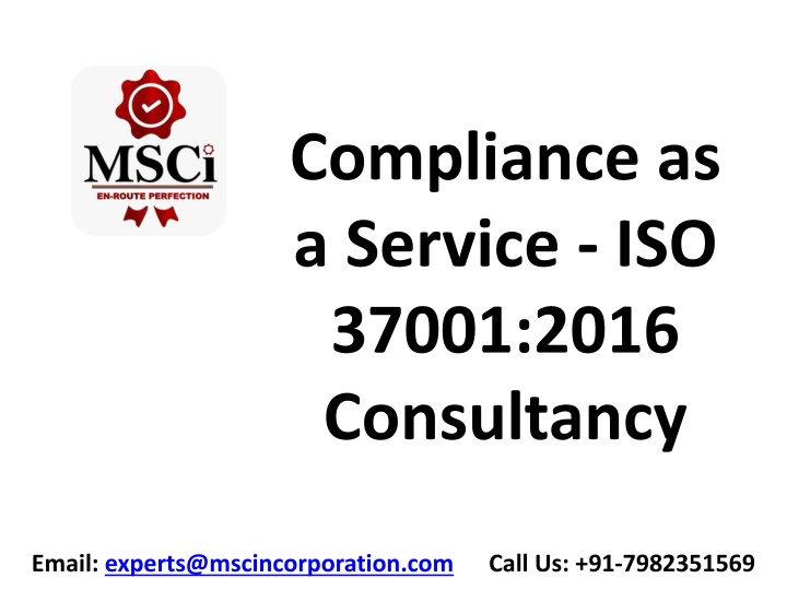 compliance as a service iso 37001 2016 consultancy