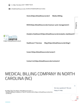 Optimize Your Healthcare Practice with Our Medical Billing Services in North Carolina