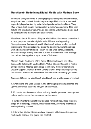 Matchbox9_ Rede_fining Digital Media with Madras Book