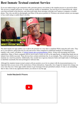best inmate textual content service