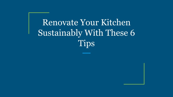 renovate your kitchen sustainably with these