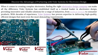 Discover the Advantages of Partnering with Voler Systems for Electronics Design