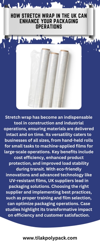 How Stretch Wrap in the UK Can Enhance Your Packaging Operations