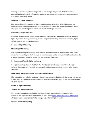 in the age of screens digital marketing is indeed