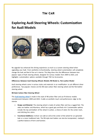 exploring audi steering wheels customization