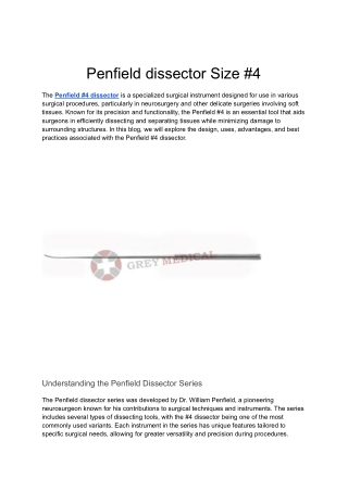 penfield dissector size 4