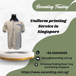 Uniform printing Service in Singapore