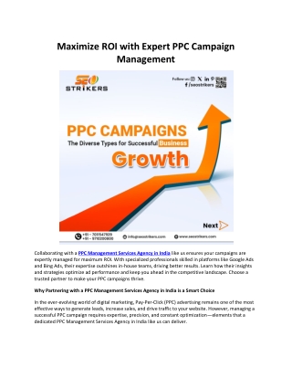 Maximize ROI with Expert PPC Campaign Management