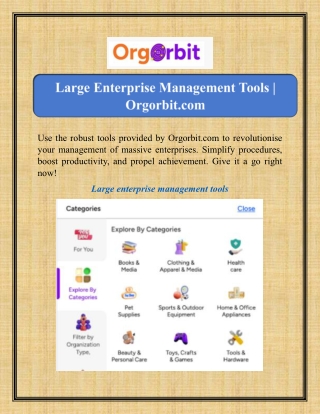 use the robust tools provided by orgorbit