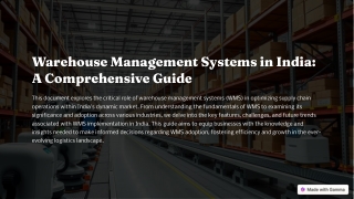 Warehouse Management Systems in India