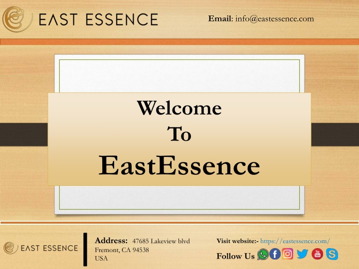 email info@eastessence com