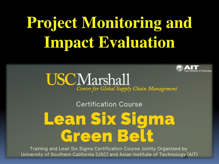 project monitoring and impact evaluation