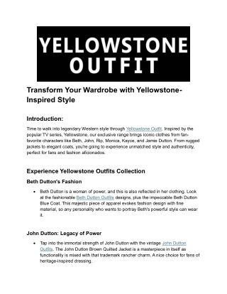 transform your wardrobe with yellowstone inspired