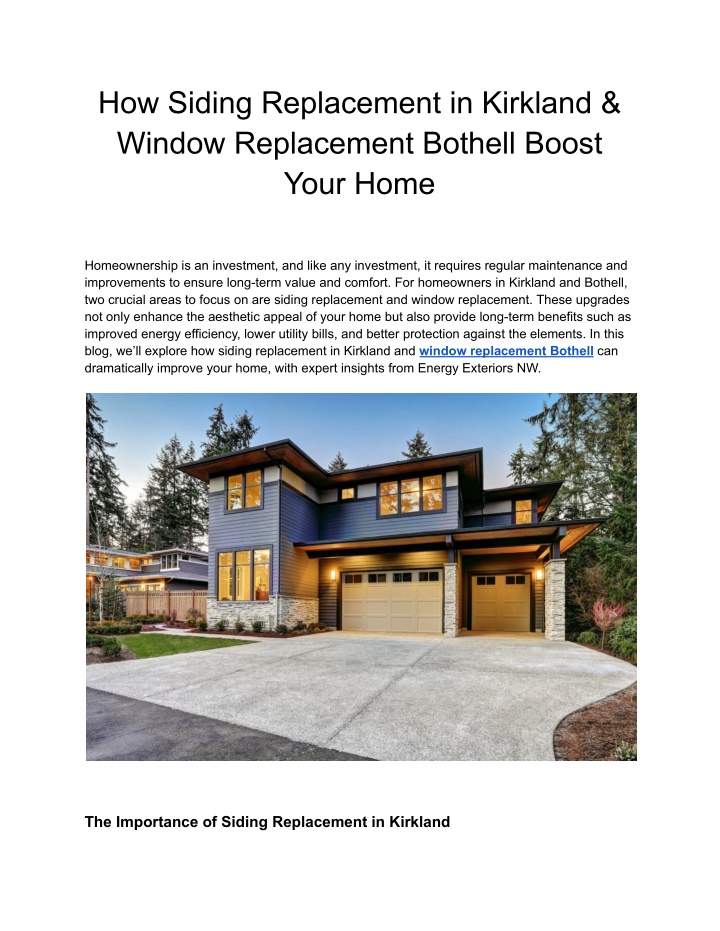 how siding replacement in kirkland window