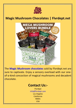 Magic Mushroom Chocolates  Flvrdept.net