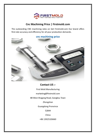 cnc machining price firstmold com