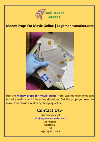 Money Props For Movie Online  Legitmoneymarket.com