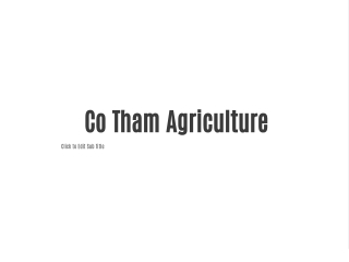 Co Tham Agriculture