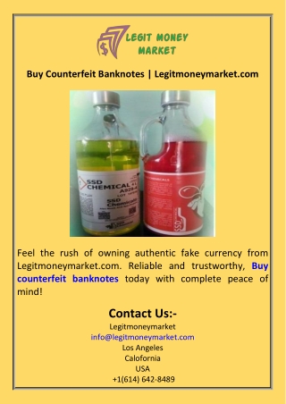 Buy Counterfeit Banknotes  Legitmoneymarket.com