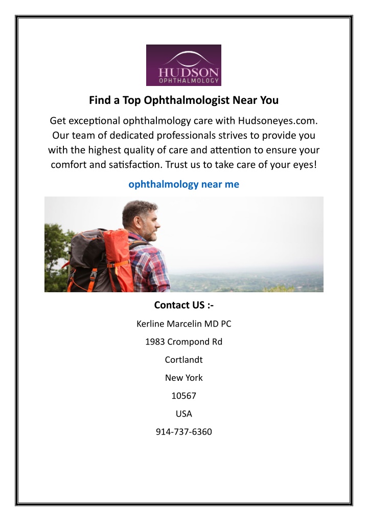 find a top ophthalmologist near you