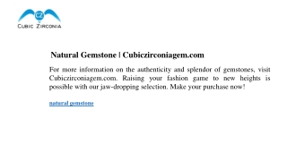 natural gemstone cubiczirconiagem com
