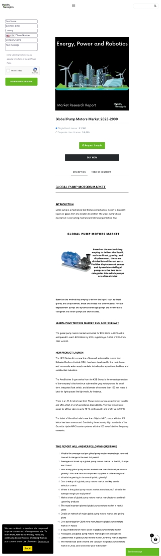 From Industrial to Residential: Expanding Applications in the Global Pump Motors