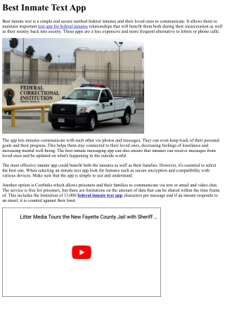 Best Inmate Text App