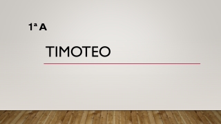 (CLASE 1) 1 TIMO