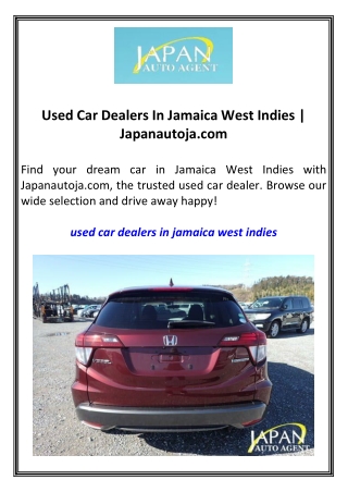 Used Car Dealers In Jamaica West Indies Japanautoja.com