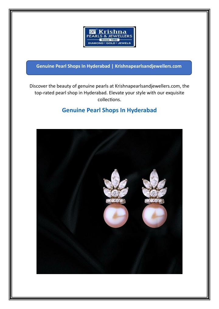 genuine pearl shops in hyderabad