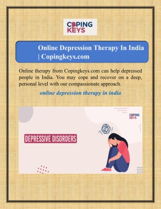 online therapy from copingkeys com can help