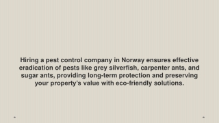 hiring a pest control company in norway ensures