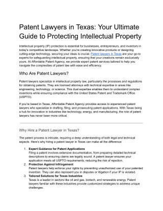 patent lawyers in texas your ultimate guide