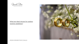 What are ideal venues for outdoor evening weddings