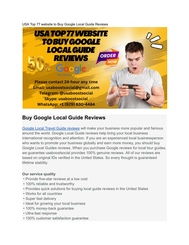 usa top 77 website to buy google local guide