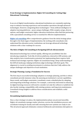 from strategy to implementation higher