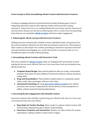 from concept to click streamlining ebook creation