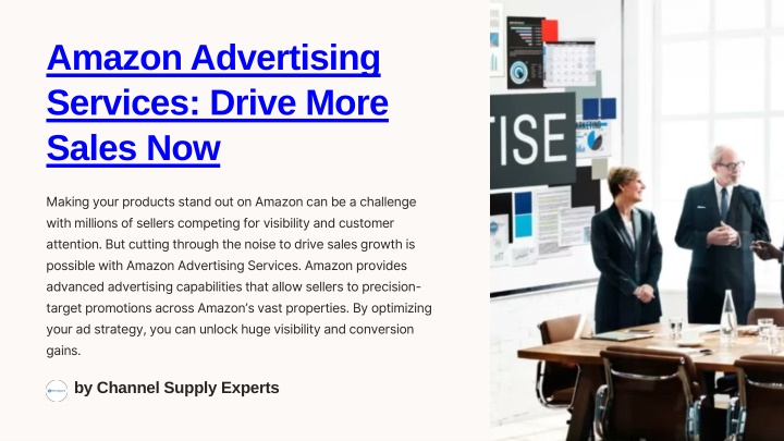 amazon advertising services drive more sales now