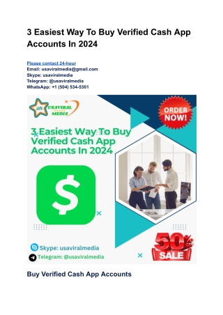 3 Easiest Way To Buy Verified Cash App Accounts In 2024