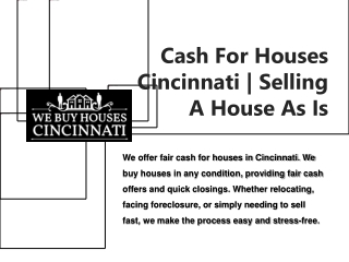 Cash For Houses Cincinnati | Selling A House As Is