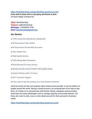 Buy Gmail Accounts