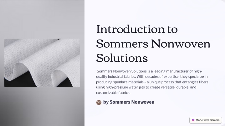 introduction to sommers nonwoven solutions